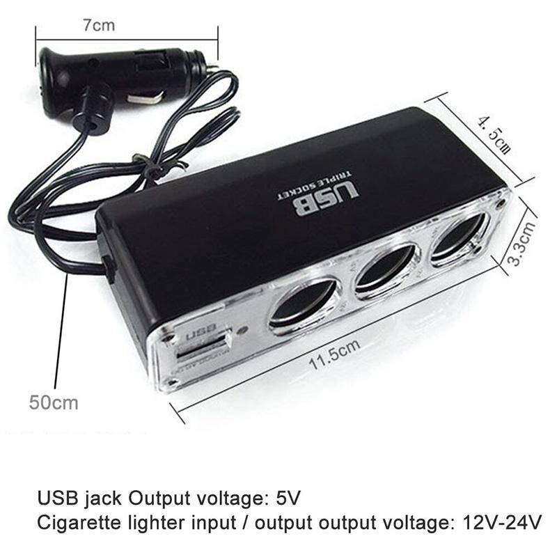 Comprar Adaptador cargador mechero coche 5V 12V 24V + USB