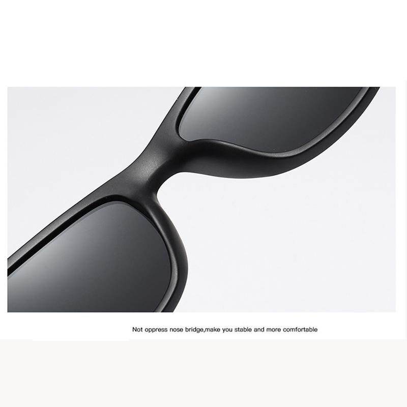 Gafas Negras Unisex Sol Clásicas Conducir Cuadra HD Polarizado UV400 Vintage Retro Casuales