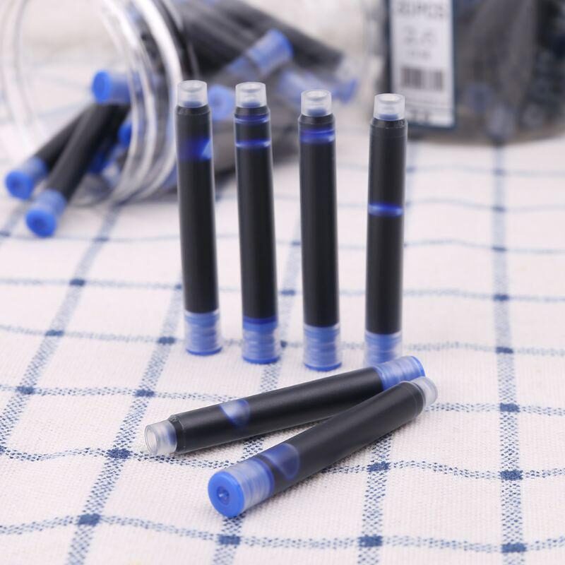 30pcs Jinhao Cartuchos 2.6mm Recarga Repuesto para Pluma Fuente Estilográfica Universal Azul Fuente Pluma Tinta Frasco