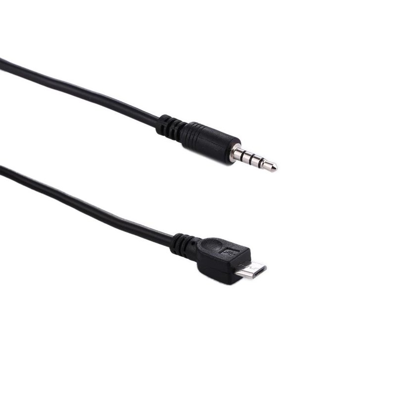 Cable 3,5 mm macho a Micro USB AUX Audio macho, longitud: sobre 40cm (Black)