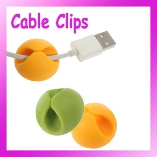 6pcs Organizador Cables Usb Fijador Clips Wire Color Pc Lapt
