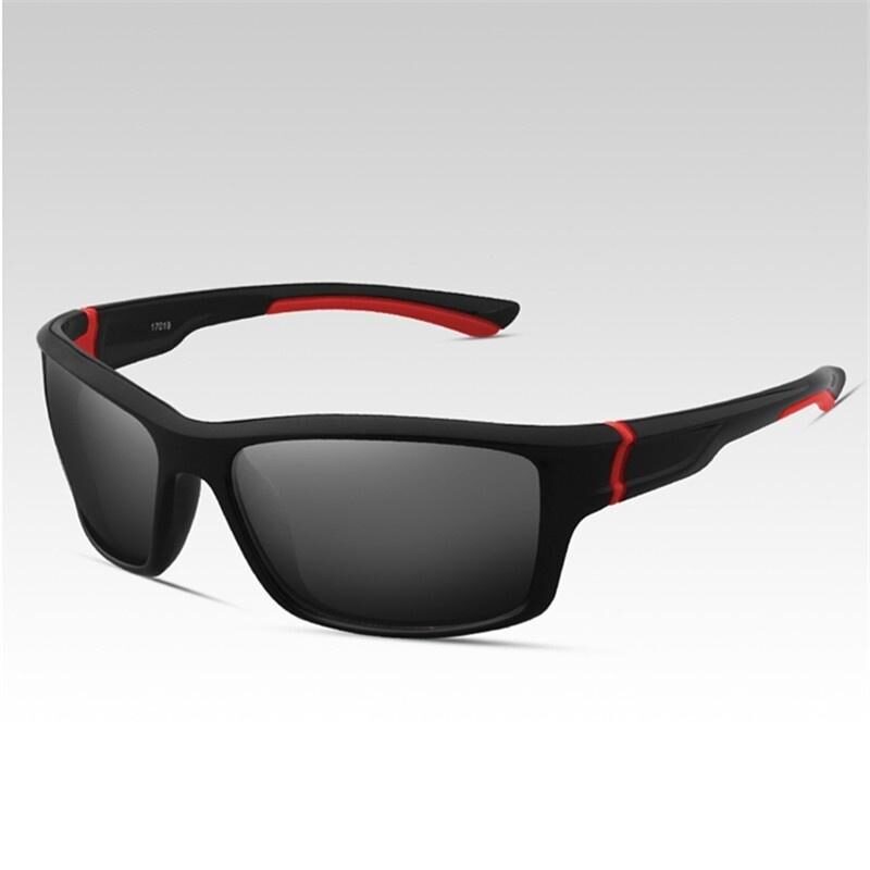 Gafas Negras con Rojo Polarizada Ciclismo Moto Verano Viaje Verano Sol UV400 Unisex Deportes Pesca