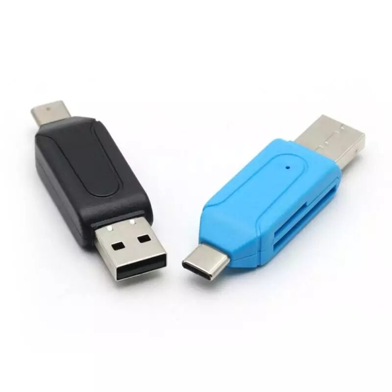 Adaptador 2 en 1 Universal Tipo C USB OTG TF Lector Tarjetas SD Teléfono Accesorios Celular