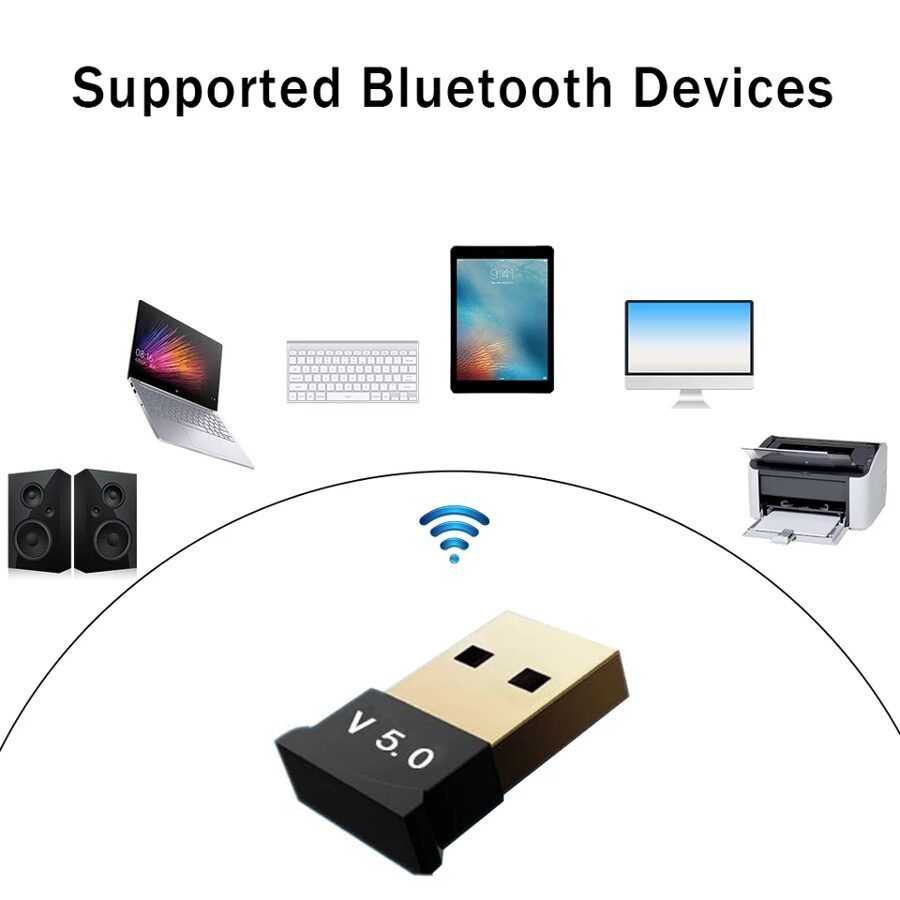 Comprar Mini adaptador inalámbrico USB Bluetooth 5,0, receptor de Audio,  adaptador Dongle USB para Radio de coche, adaptador de Audio Multimedia,  receptor Bluetooth