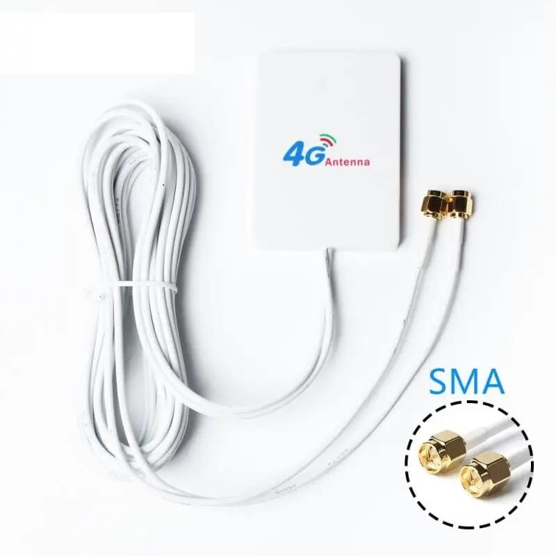 Antena Booster 4G 28dBi Amplificador 690-2700Mhz Terminal Externo LTE Señal WIFI Conector Doble SMA Macho Aerial para Modem