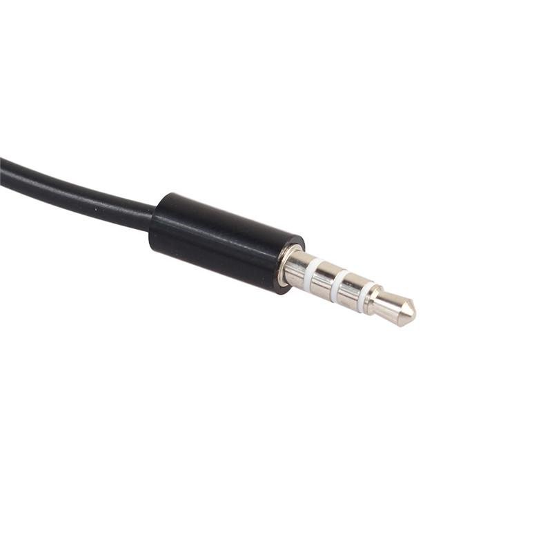 Cable 3.5 mm Estéreo Divisor Audio Adaptador Auricular + Micrófono Negro