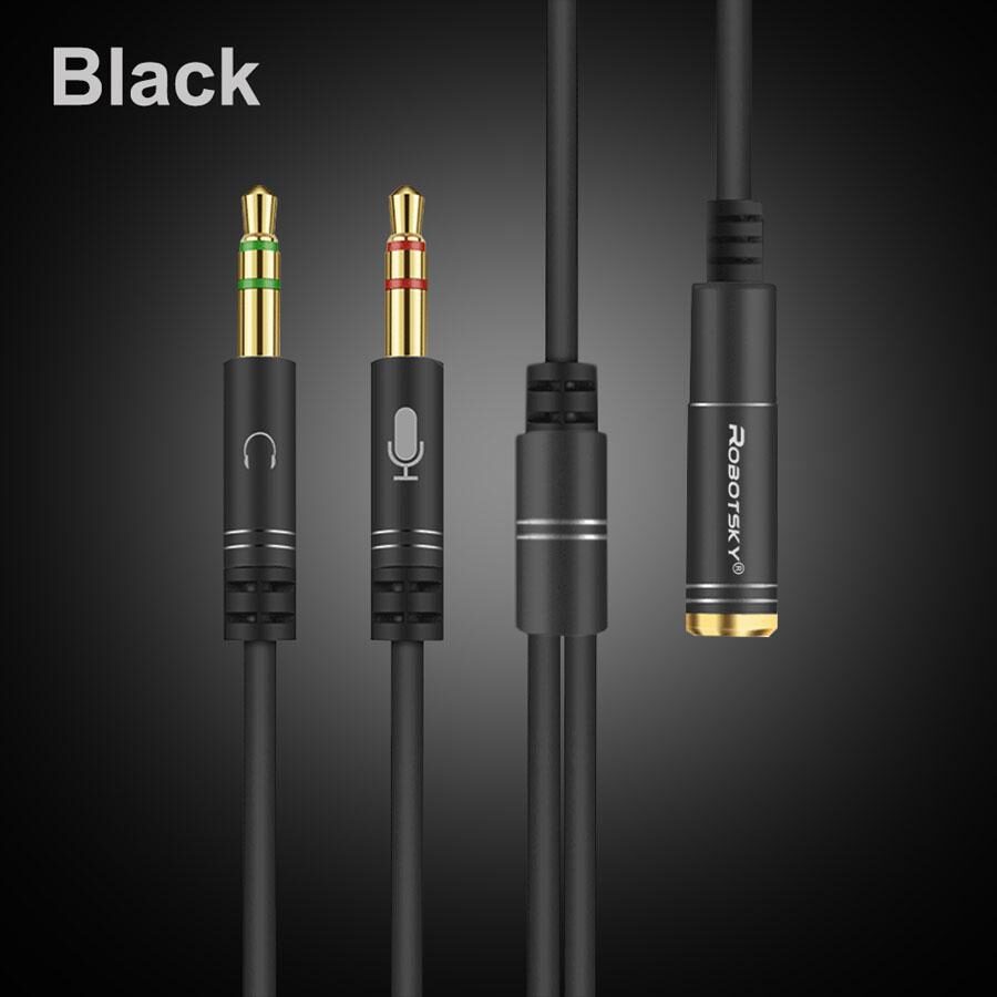 Cable 3.5mm Jack Smartphone Divisor Auriculares Hembra a 2 Machos Estéreo Audio Y Splitter