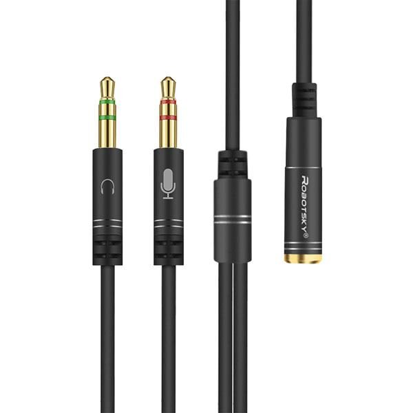 Cable 3.5mm Jack Smartphone Divisor Auriculares Hembra a 2 Machos