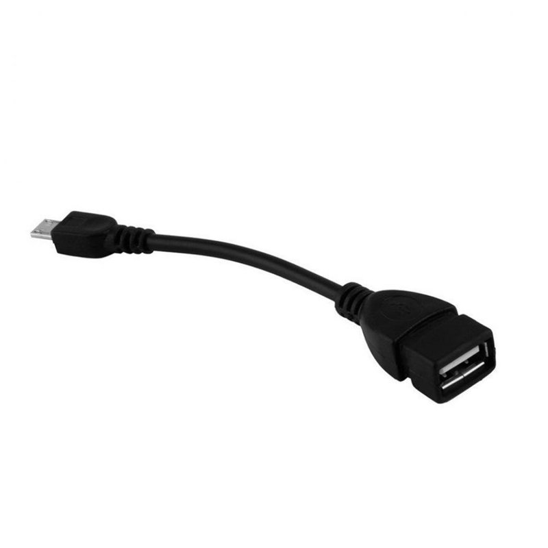 Cable Adaptador Otg Micro USB Macho a USB 2.0 Hembra Convertidor Negro