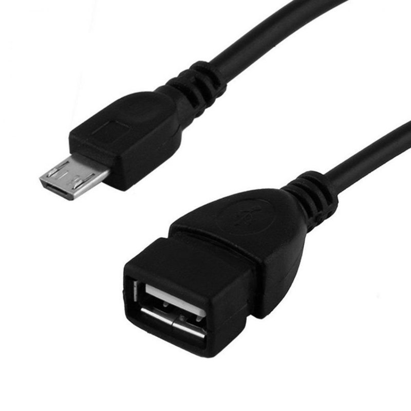 Cable Adaptador Otg Micro USB Macho a USB 2.0 Hembra Convertidor Negro