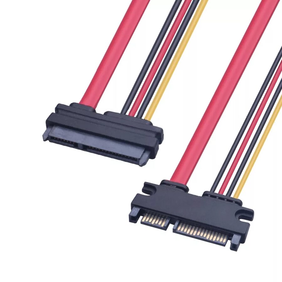 Cable Extensión Alimentación Datos ATA Serie SATA 30 cm 22 pines (15