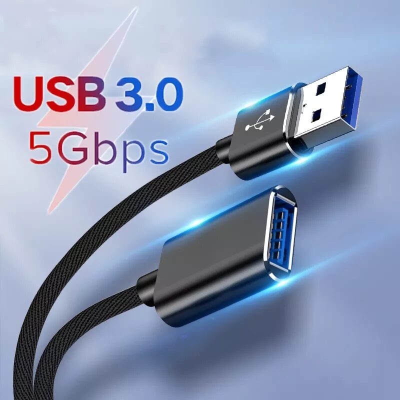 Cable USB 3.0 Extensión USB Datos Macho a Hembra Extensor para Smart TV PS4 Xbox SSD PC