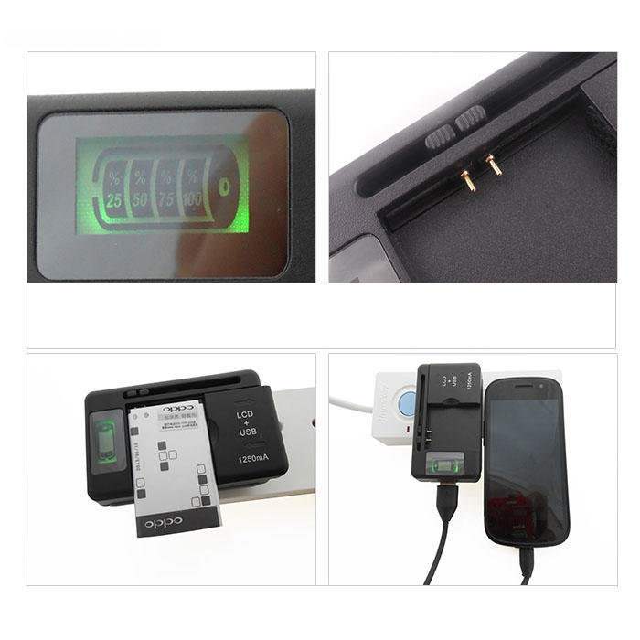 Cargador Pilas Universal + Puerto USB Para Batería Celulares Smartphone Móvil