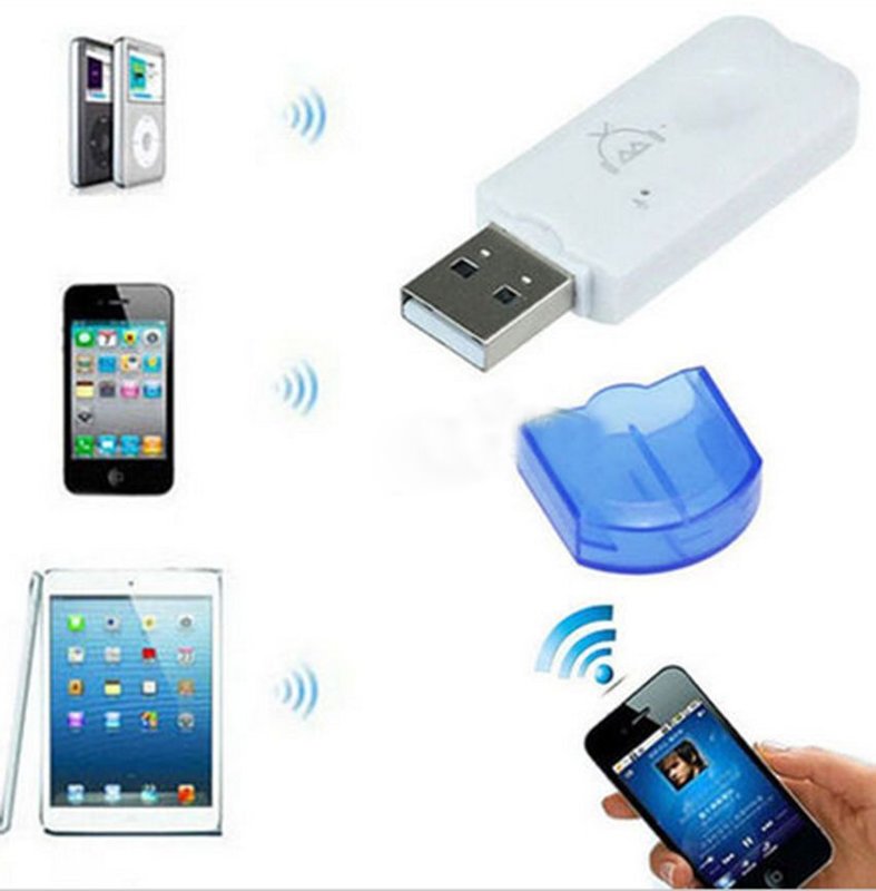 Bluetooth Music Received USB Coche Wireless Stereo Audio Música Altavoces Receptor Adaptador Dongle
