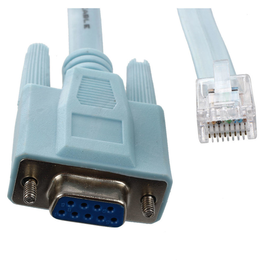 Cable Serial DB9 de 9 Pines Hembra a RJ45 Macho Adaptador Puerto Cat 5