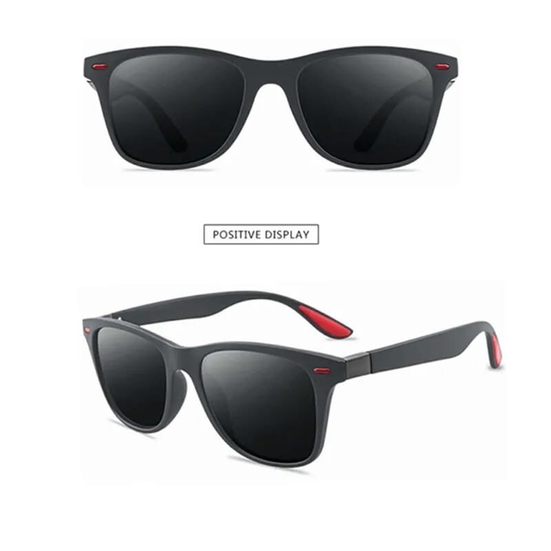Gafas Negras Unisex Sol Clásicas Conducir Cuadra HD Polarizado UV400 Vintage Retro Casuales