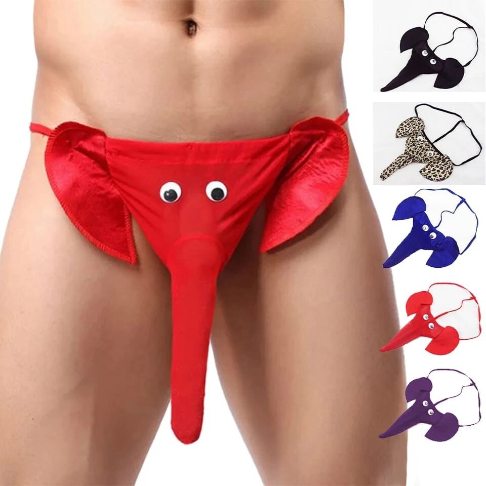 Hilo Elefante Leopardo Hombre Sexy T Back Dibujos Animados Ropa Interior Calzoncillos Tanga Seducir Noche Club Erotica San Valentin Amor y Amistad Lenceria Fina Kamelia Costa Rica Regalo Navidad Hilos...