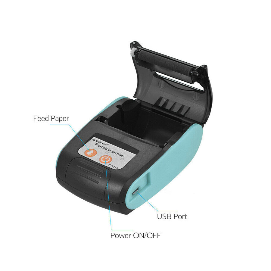 Printer Wireless Portable Goojprt Pt 210 58mm Bluetooth Impresora Pos Thermal Label Receipt 3146