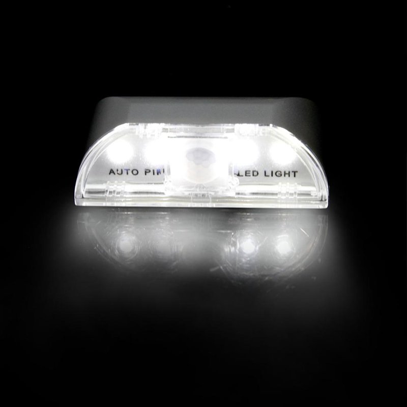 Lámpara 4 LED Sensor Detector IR Auto Movimiento Inalámbrico PIR Luz Puerta Cerradura Clave
