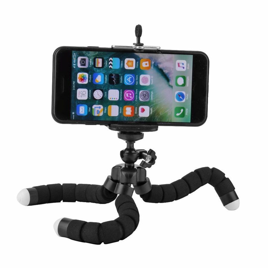 Mini Trípode Azul Holder Esponja Flexible Octopus Teléfono Smartphone Soporte Clip Stand Selfie Monopie Stents