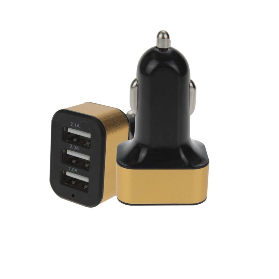 Adaptador Triple Usb Cargador Coche 1a 2a 2.1 Samsung