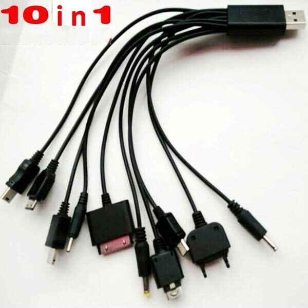 Cable 10 en 1 cargador USB Multi-función Multi-en-uno Carga Multi cabeza Universal