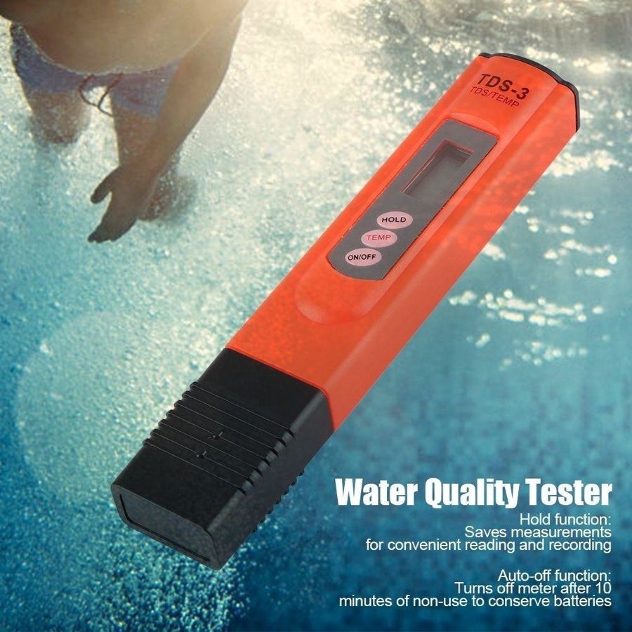 Probador de Agua Digital Lcd Tds / Temperatura Calidad Puridad Monitor Aquarium Piscina Meter Tester