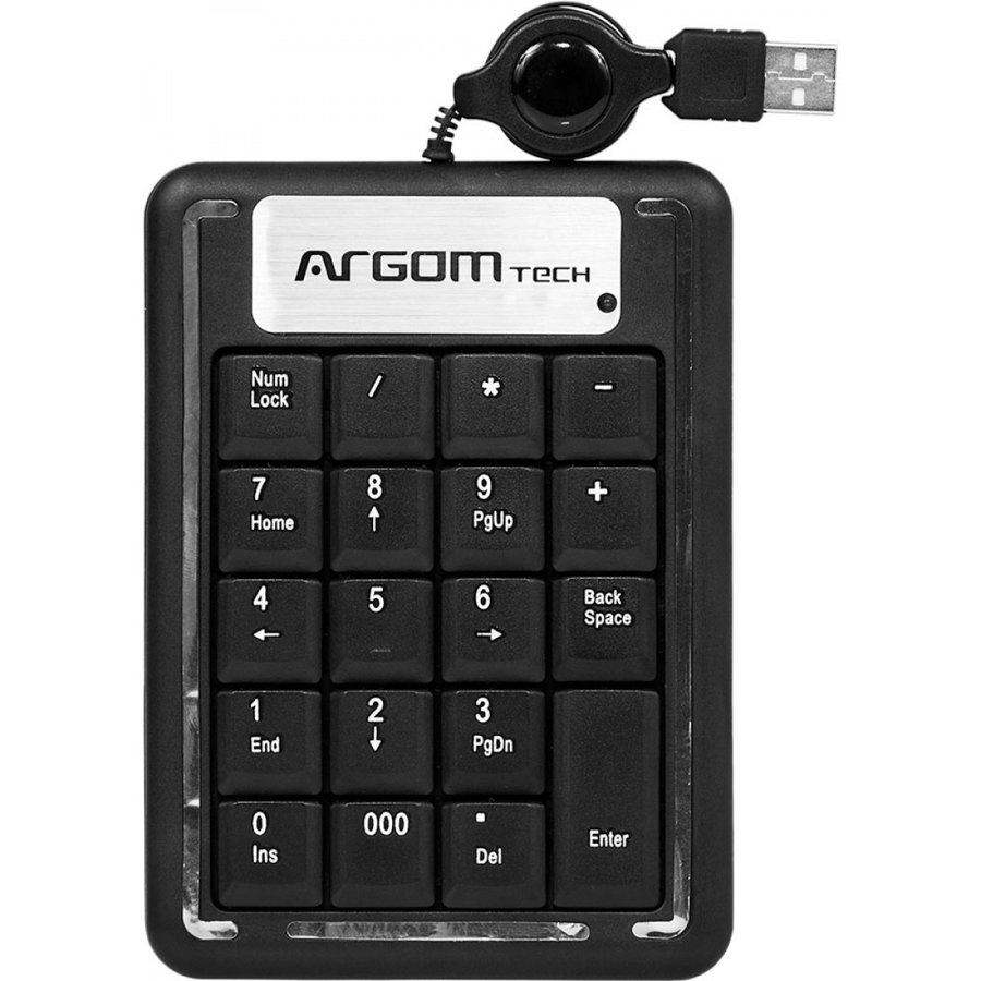 Teclado ARGOM Numérico ARG-KB1075 USB Retractil Laptop PC NoteBook Windows 10