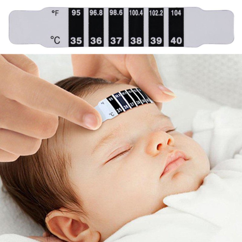 Termómetro Cabeza Tira Frente del Bebé Fiebre Temperatura Corporal Niños