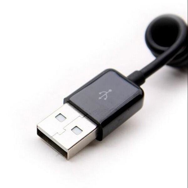 Cable Espiral USB 2.0 macho a Micro USB macho Datos Sync Cargador Cable Samgsung HTC