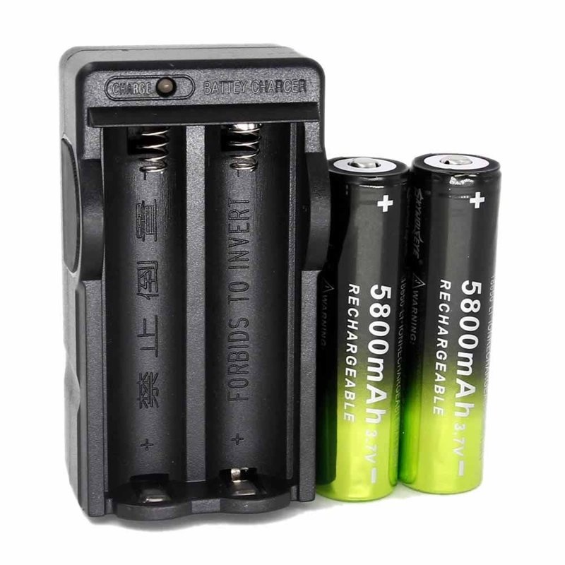 Cargador Dual Baterías Recargables 18650 Li-ion SIN Baterías