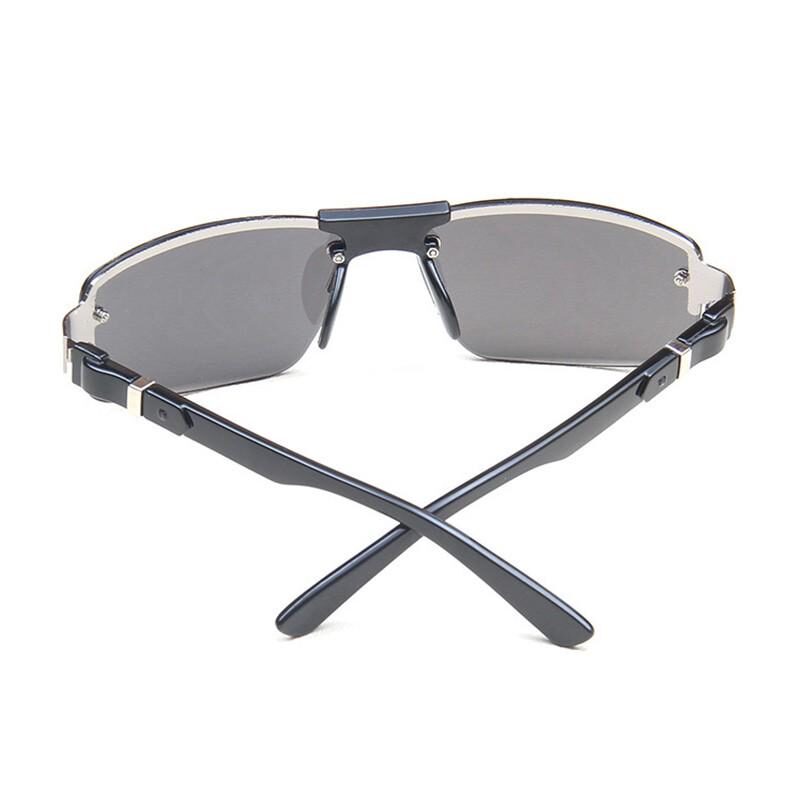 Gafas Negras Sol Unisex Protección UV400 Metal Deportivas A Prueba Viento Fashion Doble Puente
