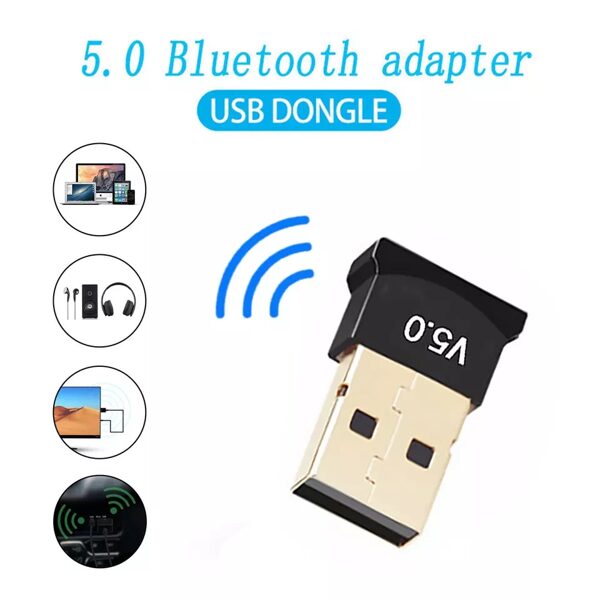 Adaptador Bluetooth USB BT 5.0 Computadora Inalámbrico Receptor Audio Transmisor Dongles Auricular Portátil BLE Mini