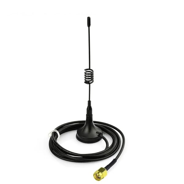 Antena 433Mhz 3dbi SMA Macho Plug Cable 1.5m Base Magnética Para Radio Carro