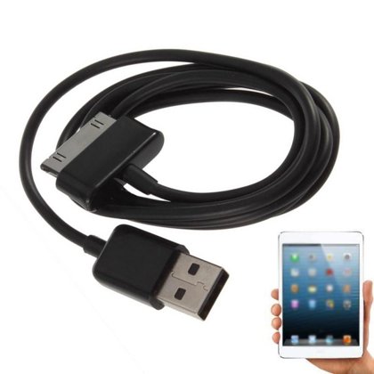 Cargador Cable Datos Sync USB Transferencia Samsung Galaxy Tab Negro