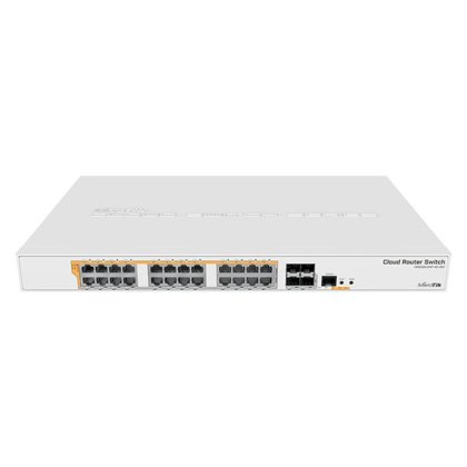 Cloud Router 24 PoE Puertos Gigabit + 4SFP POE 500W Rack 1U Mikrotik