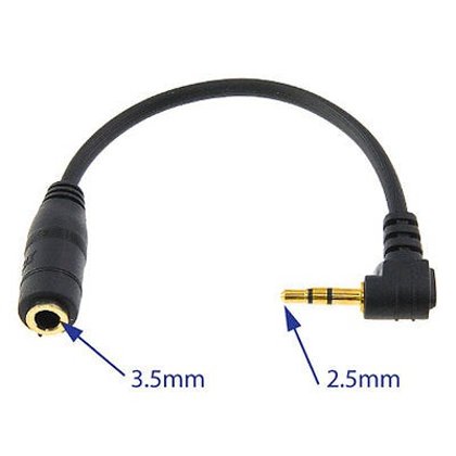 Cable 2.5mm Macho a 3.5mm Enchufe Hembra Mini Jack Auriculares Convertidor Adaptador