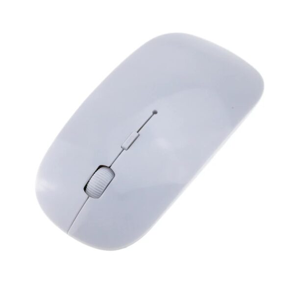 Mini Mouse Inalámbrico Mac USB Optical 2.4Ghz Blanco Ultra Thin Delgado Receptor Computadora Portátil Escritorio Macbook